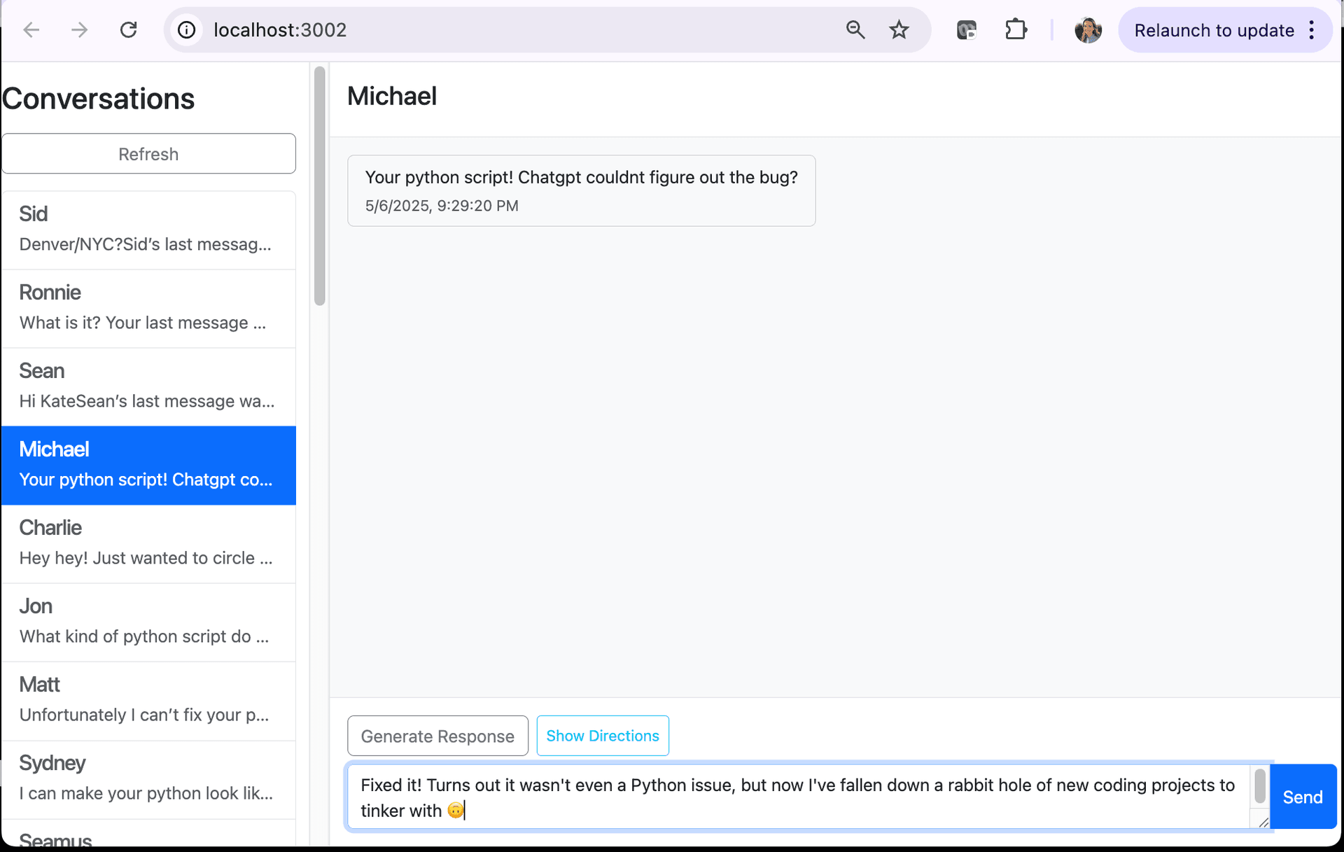 RAG Chatbot Interface